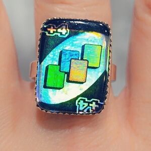 Glass Crystal Ring UNO™️ Sterling Gemstone Ring